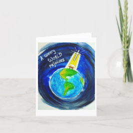 Weihnachtskarte - Eine ermüdende Welt Dankeskarte