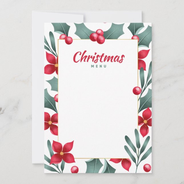 Weihnachtskarte Einladung (Vorderseite)