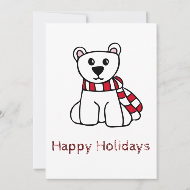 Weihnachtskarte Eisbär Feiertagskarte (Vorderseite)