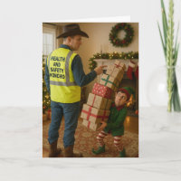 Weihnachtskarte - Elf & Sicherheit