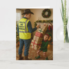 Weihnachtskarte - Elf & Sicherheit Karte