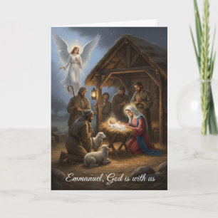 Weihnachtskarte - Emmanuel God ist bei uns Karte