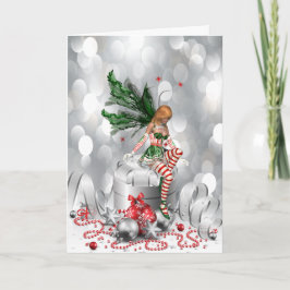 Weihnachtskarte Fee Feiertagskarte