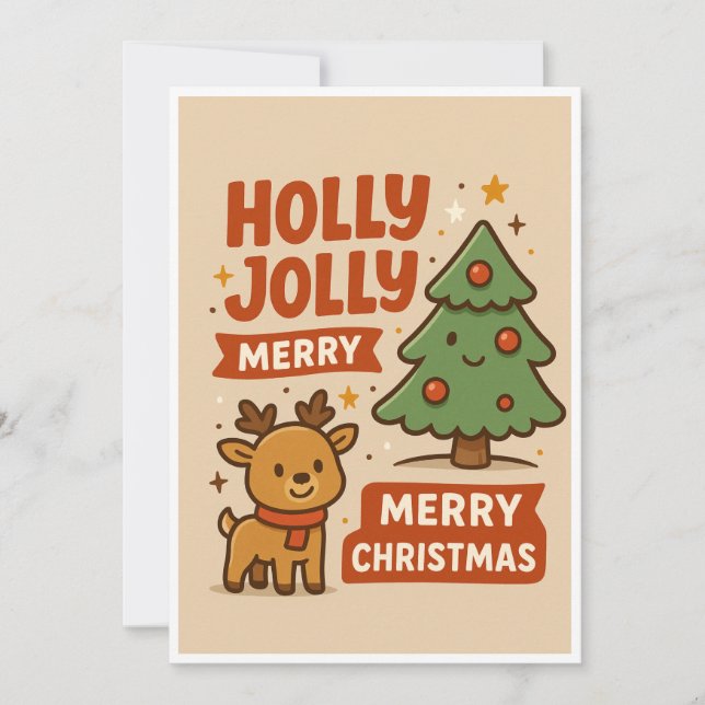 Weihnachtskarte Feiertagskarte (Vorderseite)
