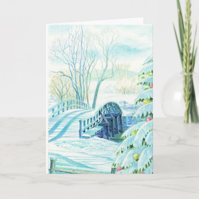 Weihnachtskarte Feiertagskarte (Vorderseite)