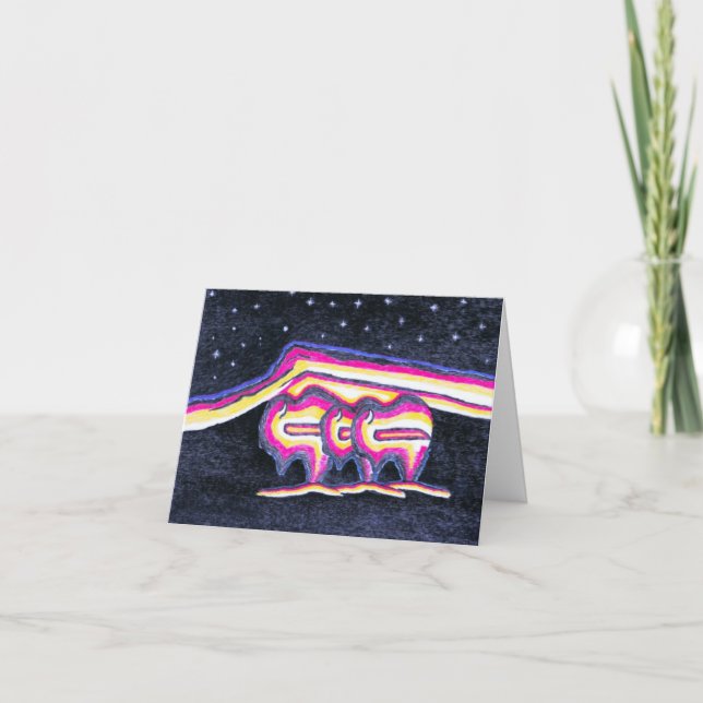 Weihnachtskarte Feiertagskarte (Vorderseite)