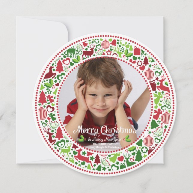 Weihnachtskarte Feiertagskarte (Vorderseite)