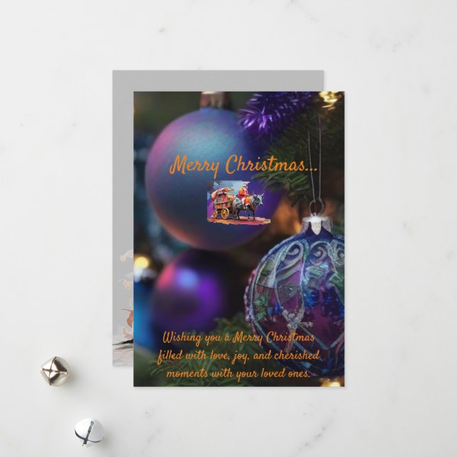 Weihnachtskarte Feiertagskarte (Vorderseite/Rückseite Beispiel)