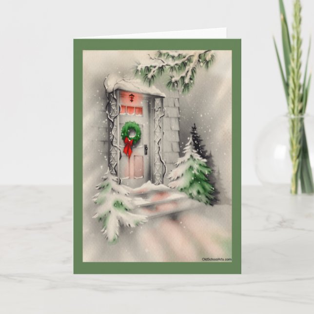 Weihnachtskarte Feiertagskarte (Vorderseite)