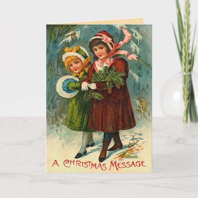 Weihnachtskarte Feiertagskarte (Vorderseite)