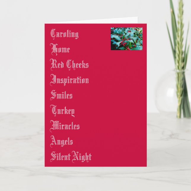 Weihnachtskarte Feiertagskarte (Vorderseite)
