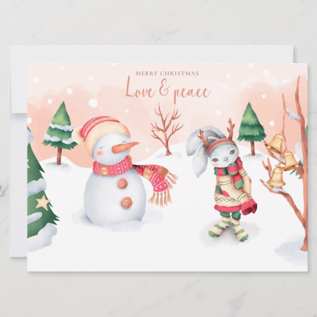 Weihnachtskarte Feiertagskarte (Vorderseite)