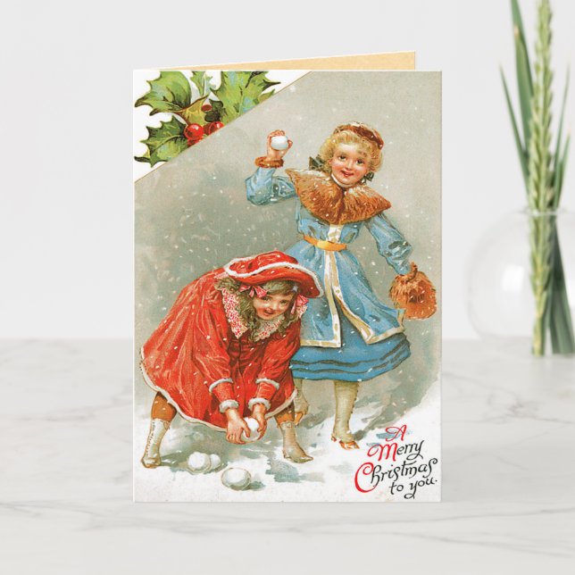 Weihnachtskarte Feiertagskarte (Vorderseite)