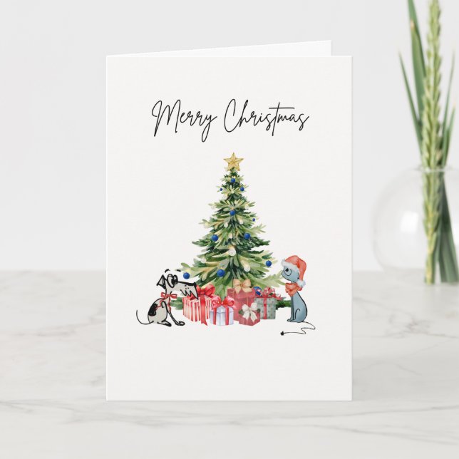 Weihnachtskarte Feiertagskarte (Vorderseite)