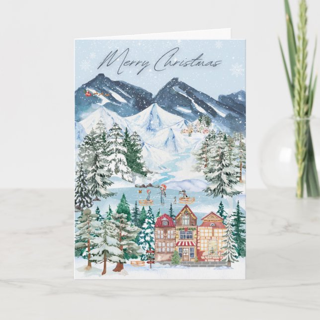 Weihnachtskarte Feiertagskarte (Vorderseite)