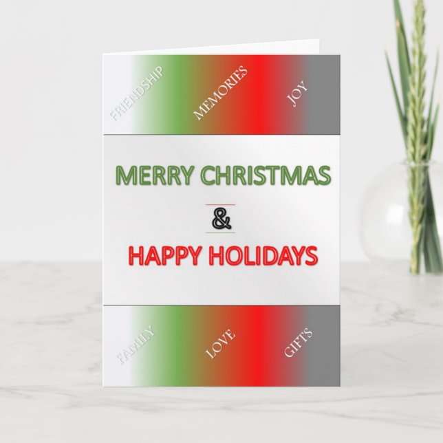 Weihnachtskarte Feiertagskarte (Vorderseite)