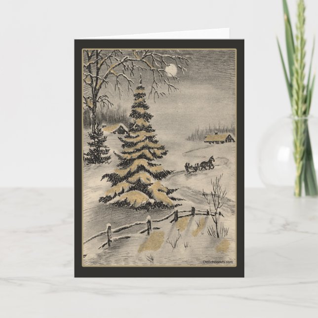 Weihnachtskarte Feiertagskarte (Vorderseite)