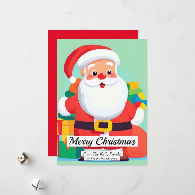 Weihnachtskarte Feiertagskarte (Vorderseite/Rückseite Beispiel)