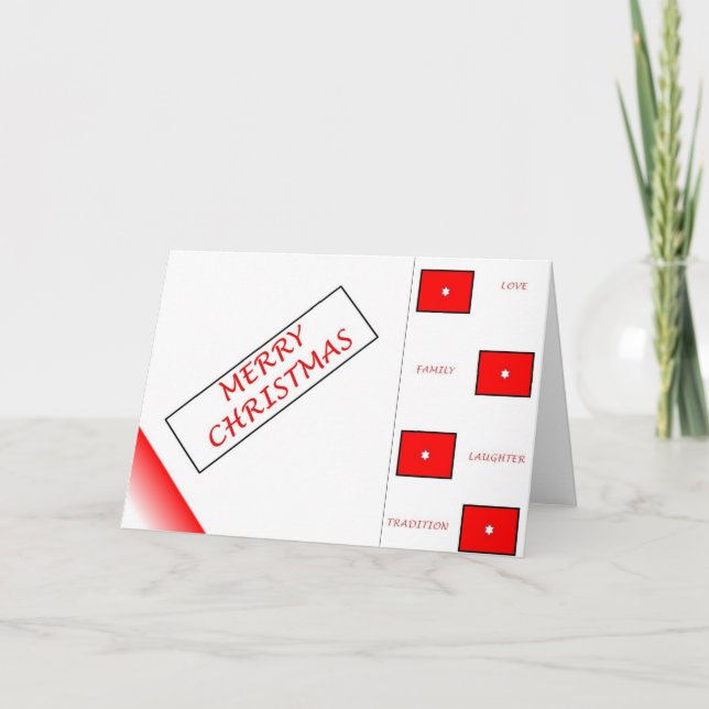   Weihnachtskarte Feiertagskarte (Vorderseite)