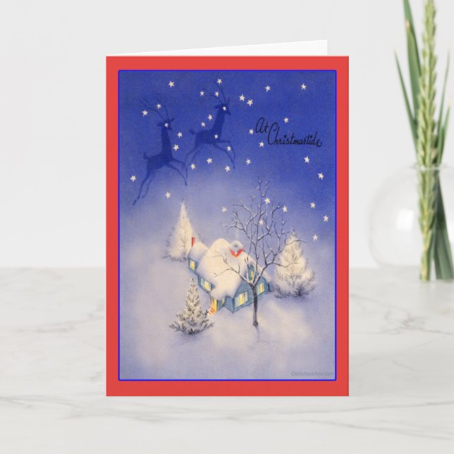 Weihnachtskarte Feiertagskarte (Vorderseite)