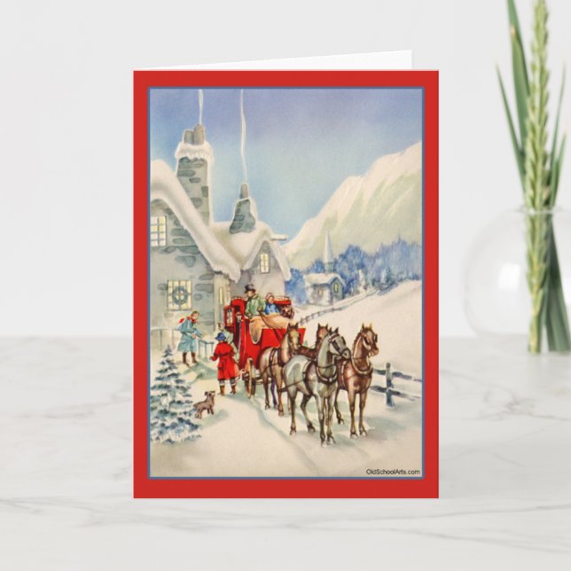 Weihnachtskarte Feiertagskarte (Vorderseite)