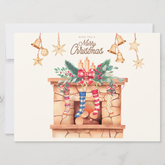 Weihnachtskarte Feiertagskarte (Vorderseite)