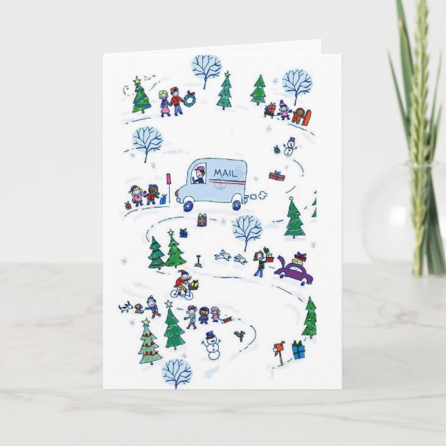 Weihnachtskarte Feiertagskarte (Vorderseite)