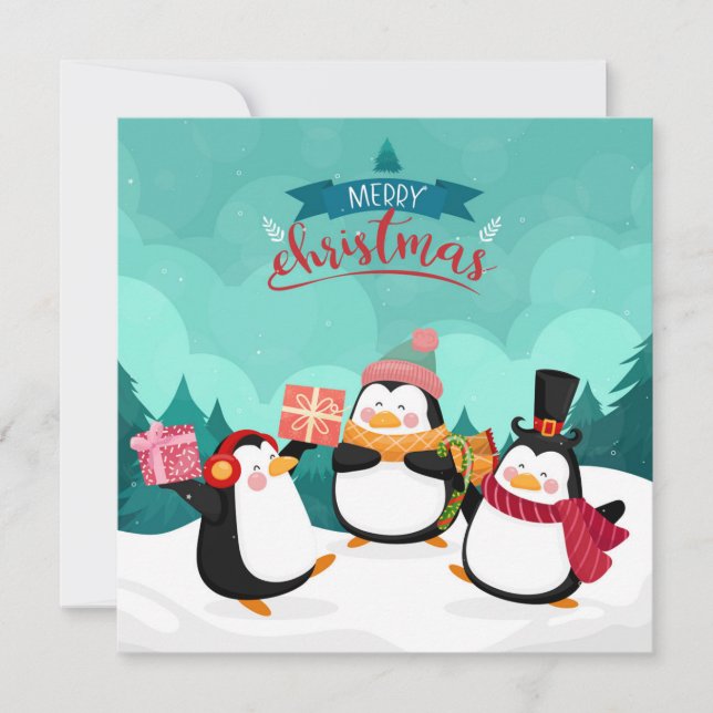 Weihnachtskarte Feiertagskarte (Vorderseite)