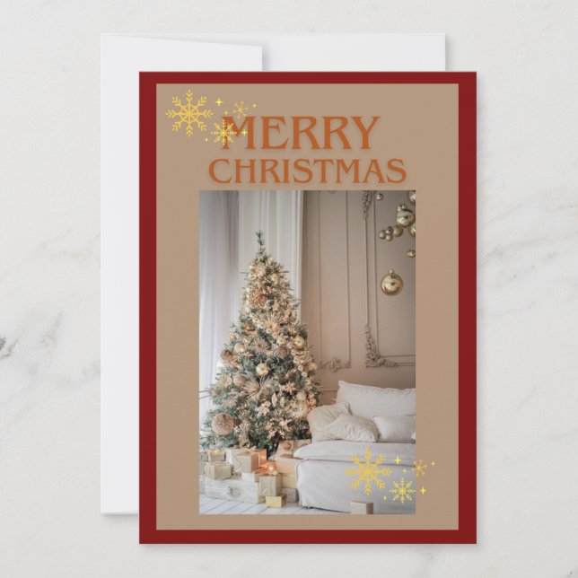 Weihnachtskarte Feiertagskarte (Vorderseite)