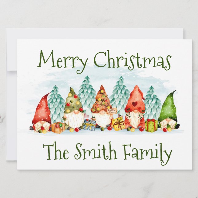 Weihnachtskarte Feiertagskarte (Vorderseite)