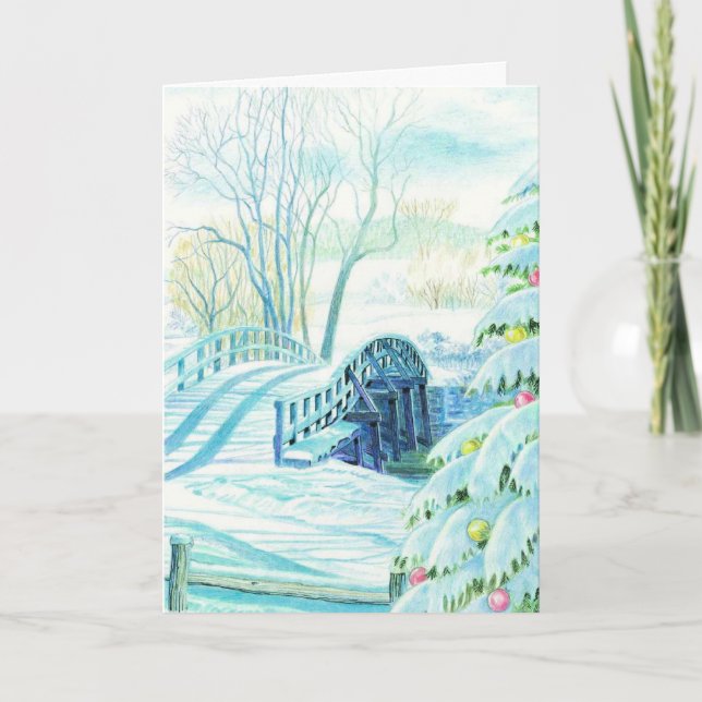 Weihnachtskarte Feiertagskarte (Vorderseite)