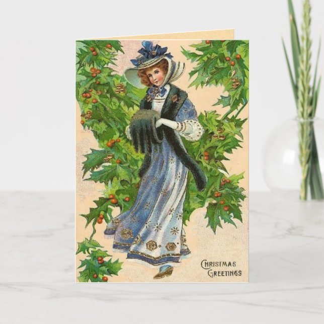 Weihnachtskarte Feiertagskarte (Vorderseite)