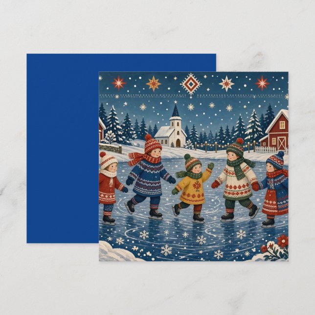 Weihnachtskarte Feiertagskarte (Vorne/Hinten)