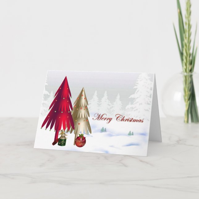 Weihnachtskarte Feiertagskarte (Vorderseite)
