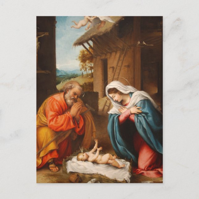 Weihnachtskarte Feiertagspostkarte (Vorderseite)