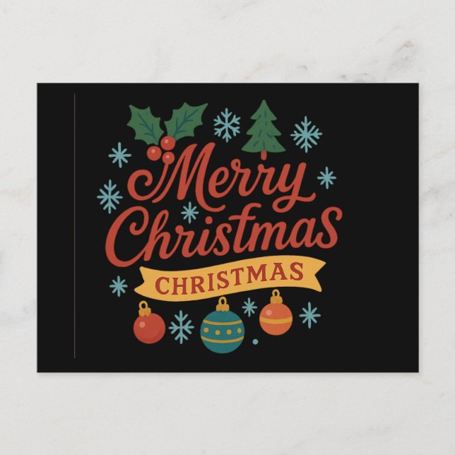 Weihnachtskarte Feiertagspostkarte (Vorderseite)