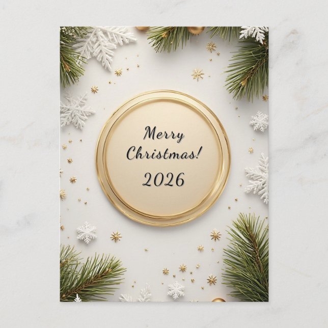 Weihnachtskarte Feiertagspostkarte (Vorderseite)