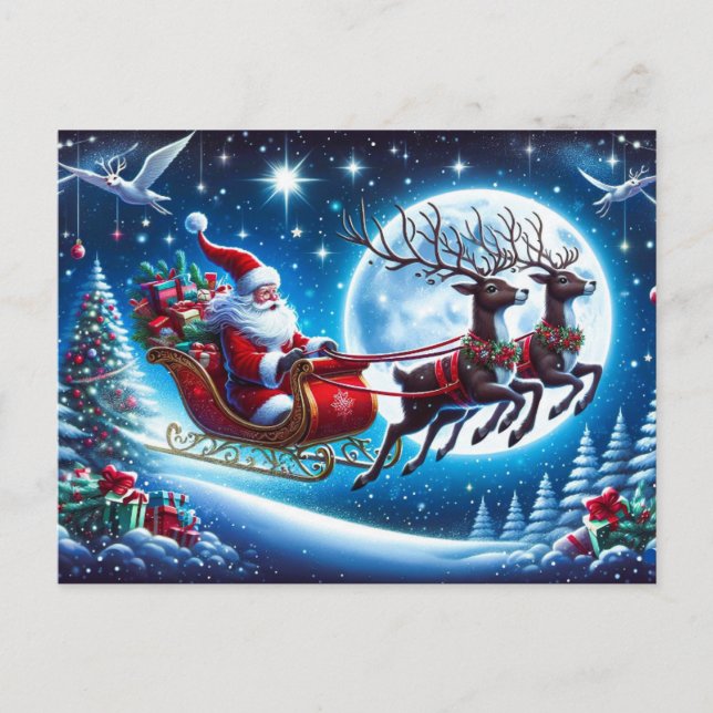 Weihnachtskarte Feiertagspostkarte (Vorderseite)