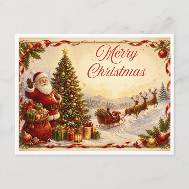 Weihnachtskarte Feiertagspostkarte (Vorderseite)