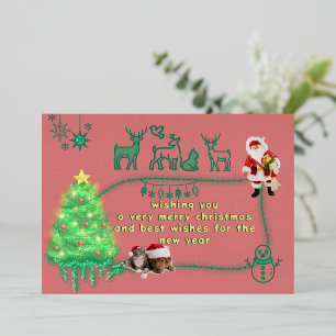 Weihnachtskarte Folien Feiertagskarte