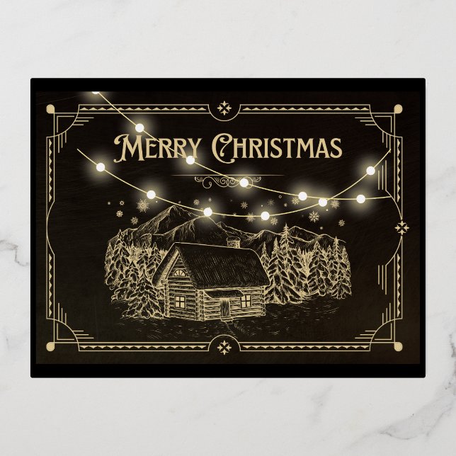 Weihnachtskarte Folien Feiertagspostkarte (Vorderseite)