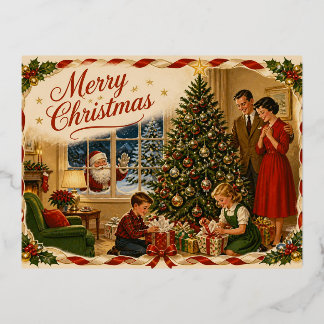 Weihnachtskarte Folien Feiertagspostkarte