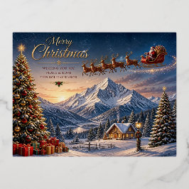 Weihnachtskarte Folien Feiertagspostkarte
