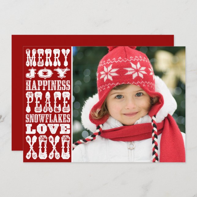 Weihnachtskarte Foto Feiertagskarte (Vorne/Hinten)