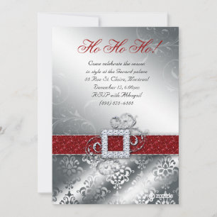 Weihnachtskarte Foto Santa Belt Glitzer Anzug Einladung