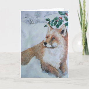 Weihnachtskarte - Fox Feiertagskarte
