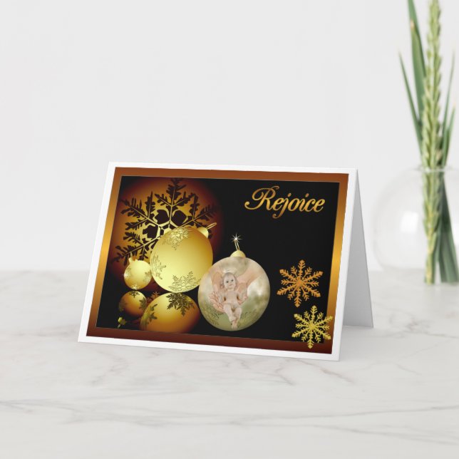 Weihnachtskarte Freude Feiertagskarte (Vorderseite)