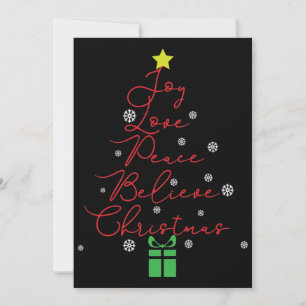 Weihnachtskarte Freude Frieden Liebe Glaube Stern