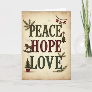 Weihnachtskarte Frieden Hoffnung Liebe Karte