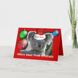 Weihnachtskarte Frohe Weihnachten aus Australien K